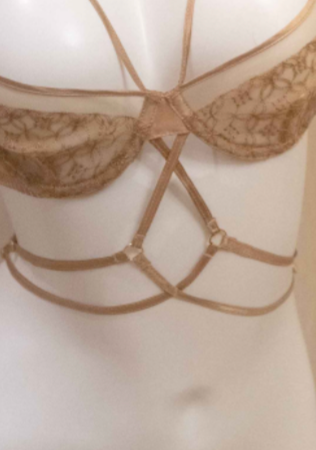 Gold belt bra