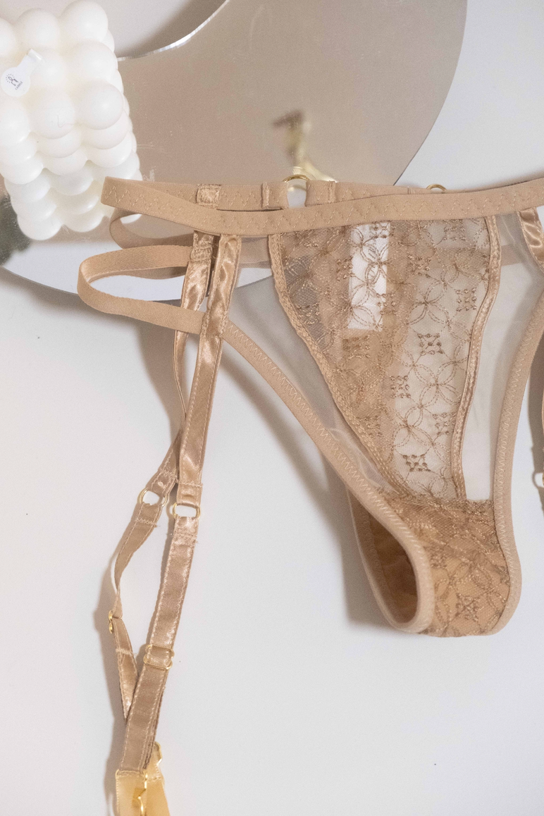 Gold garter Brazilian Briefs